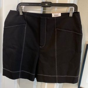 Black shorts with white stitching